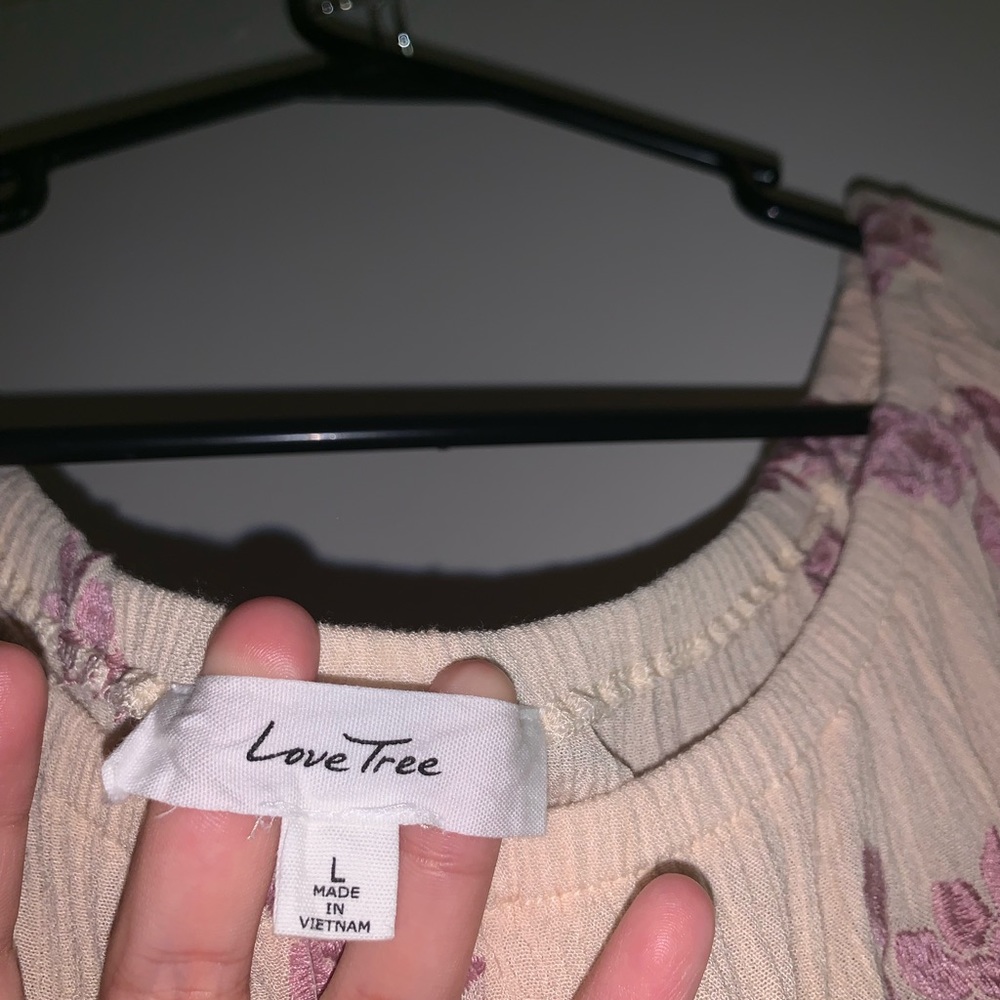 light pink flower shirt. new